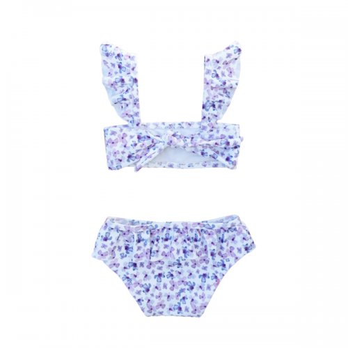 baby girls violet tie back bikini set